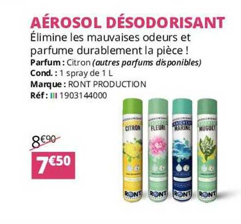 aérosol désodorisant ront production