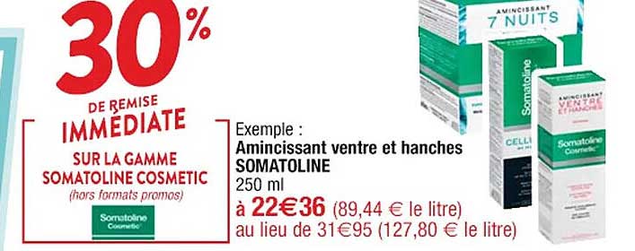 amincissant ventre et hanches somatoline