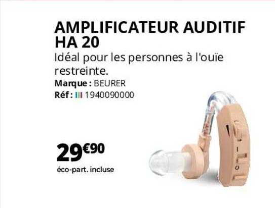 amplificateur auditif ha 20 beurer