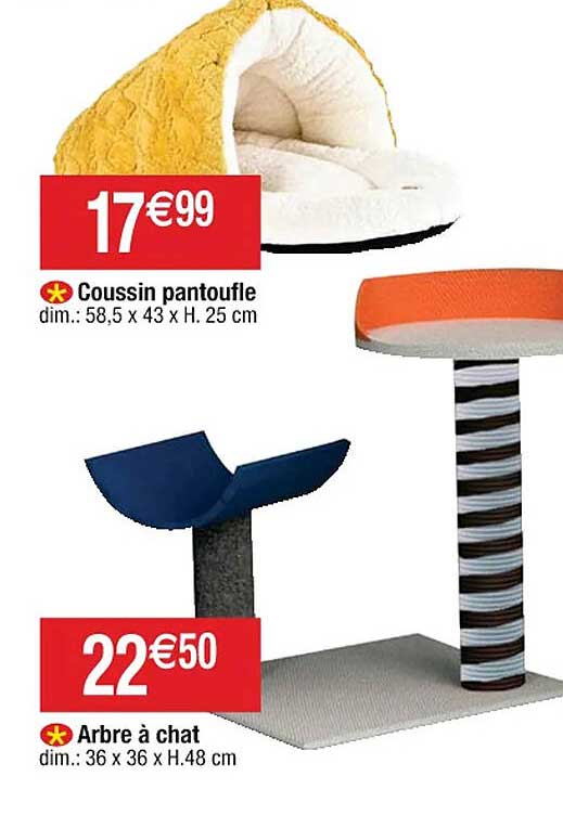 arbre a chat, coussin pantoufle