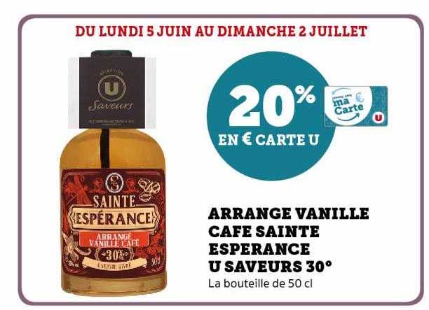 arrangé vanille café sainte espérance u saveurs 30°