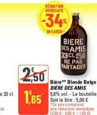 bière blonde belge bière des amis