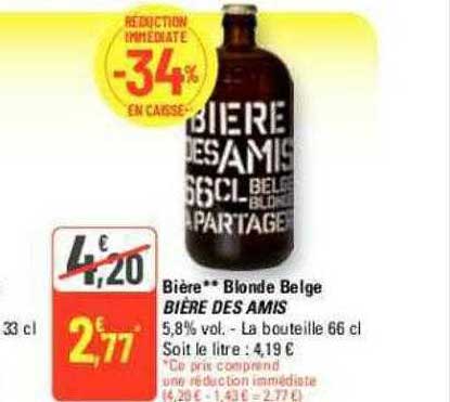 bière blonde belge bière des amis
