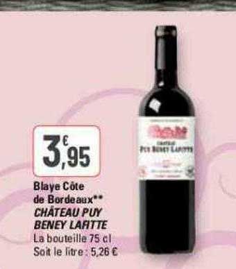 blaye côte de bordeaux château puy beney lafitte
