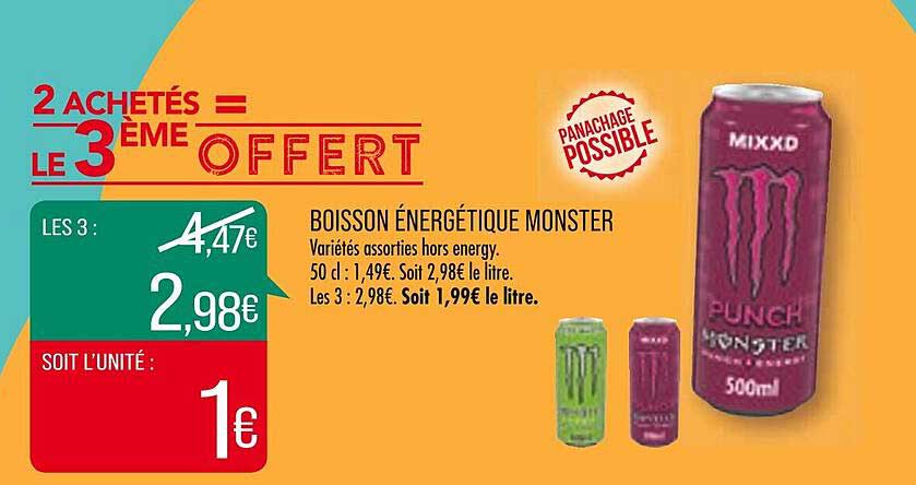boisson énergétique monster