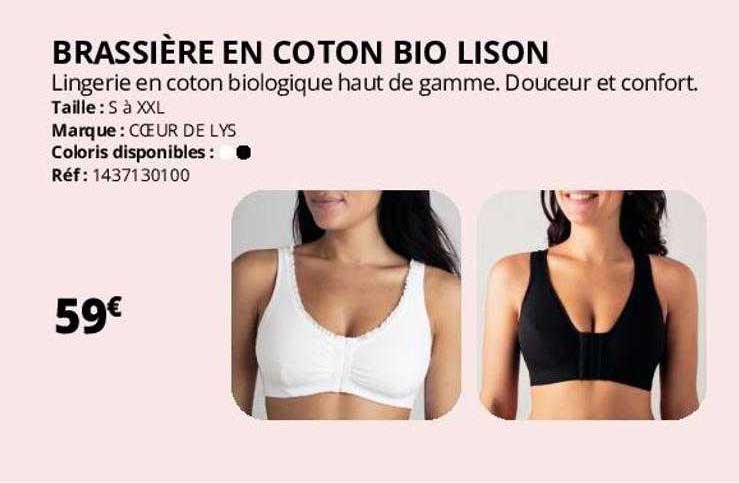 Brassière En Coton Bio Lison Cœur De Lys