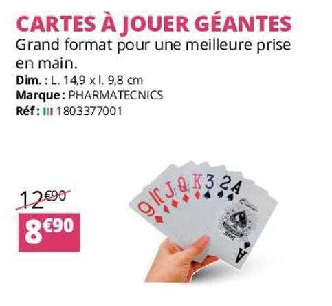 cartes à jouer géantes pharmatecnics