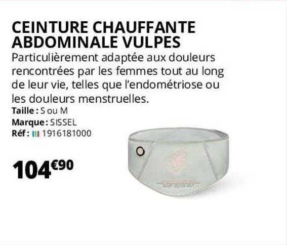 ceinture chauffante abdominale vulpes sissel
