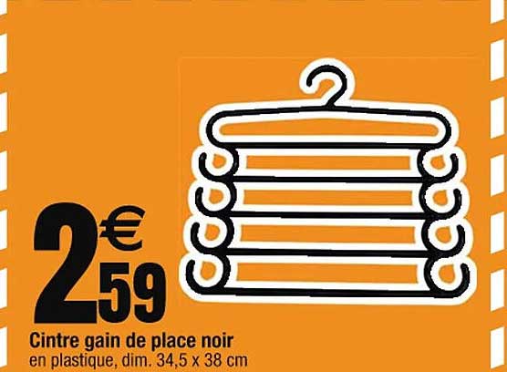 cintre gain de place noir