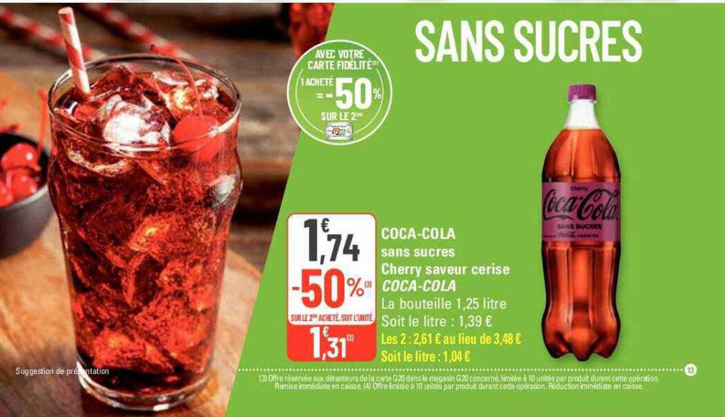 coca-cola sans sucres cherry saveur cerise coca-cola