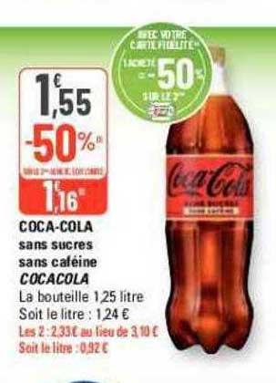 Coca-cola Sans Sucres Sans Caféine Cocacola