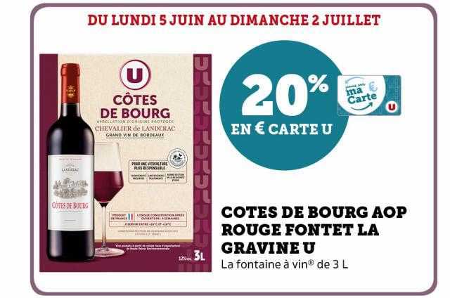 côtes de bourg aop rouge fontet la gravine u