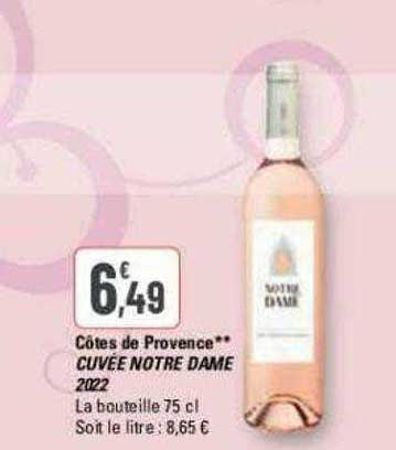 côtes de provence cuvée notre dame 2022