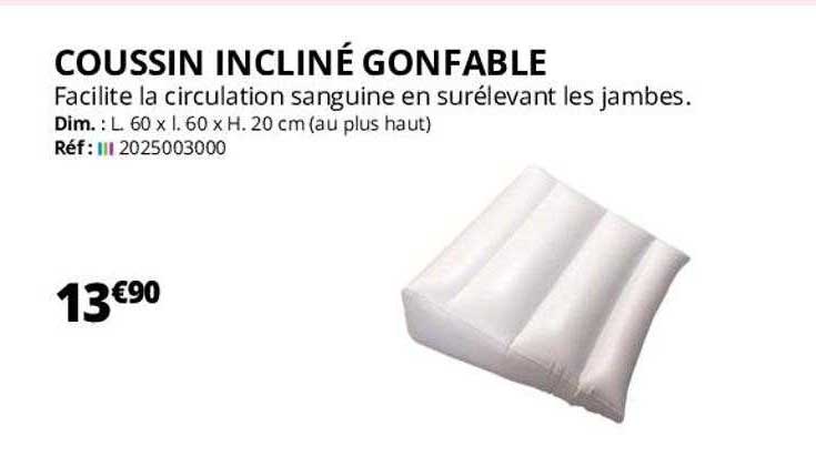 coussin incliné gonflable