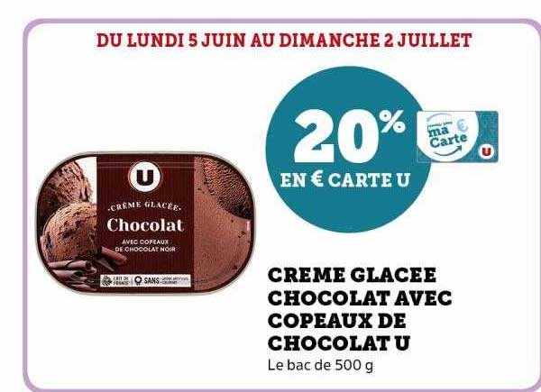 Crème Glacée Chocolat Avec Copeaux De Chocolat U