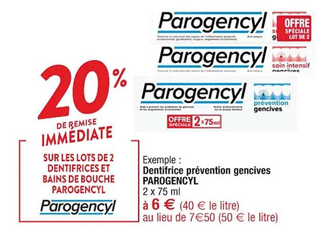 dentifrice prévention gencives parogencyl