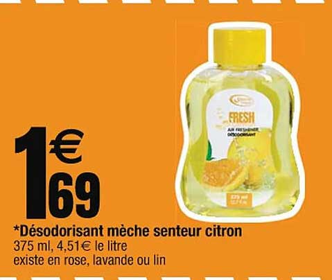 desodorisant meche senteur citron