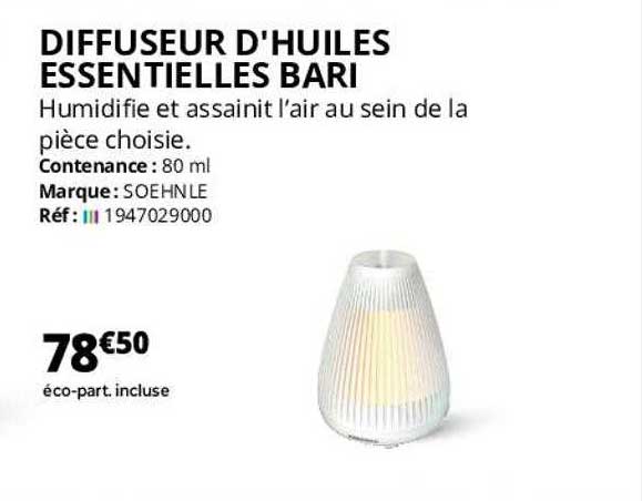 diffuseur d'huiles essentielles bari soehnle