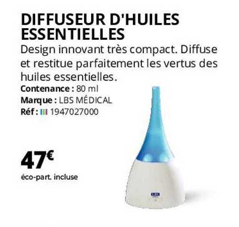 diffuseur d'huiles essentielles lbs médical