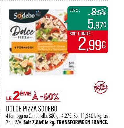 Dolce Pizza Sodebo
