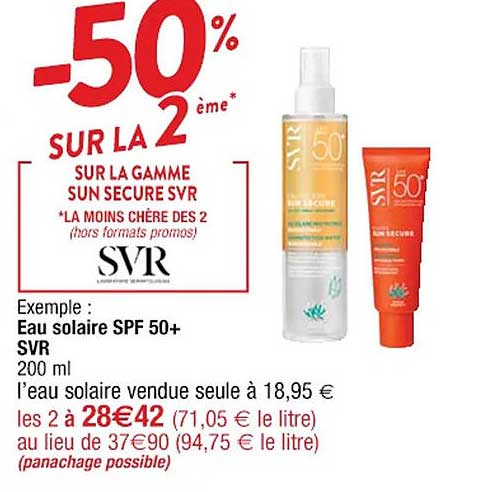 eau solaire spf 50+ svr