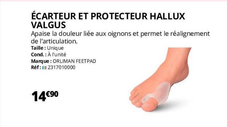 écarteur et protecteur hallux valgues orliman feetpad