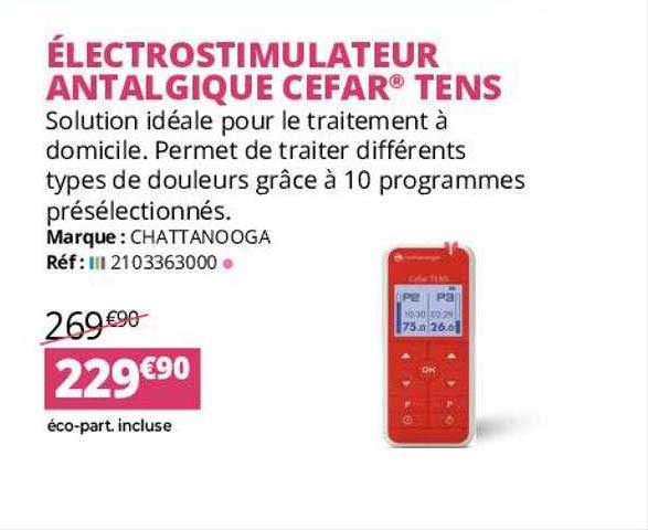 électrostimulateur antalgique cefar tens chattanooga