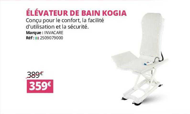 élévateur de bain kogia invacare