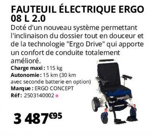fauteuil électrique ergo 08l 2.0 ergo concept