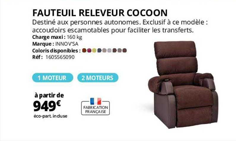 fauteuil releveur cocoon innov'sa