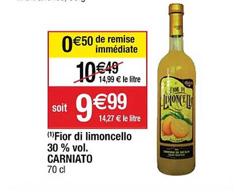 fior di limoncello 30% vol carniato