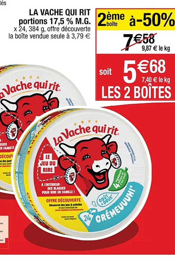 la vache qui rit portions 17,5% m.g.
