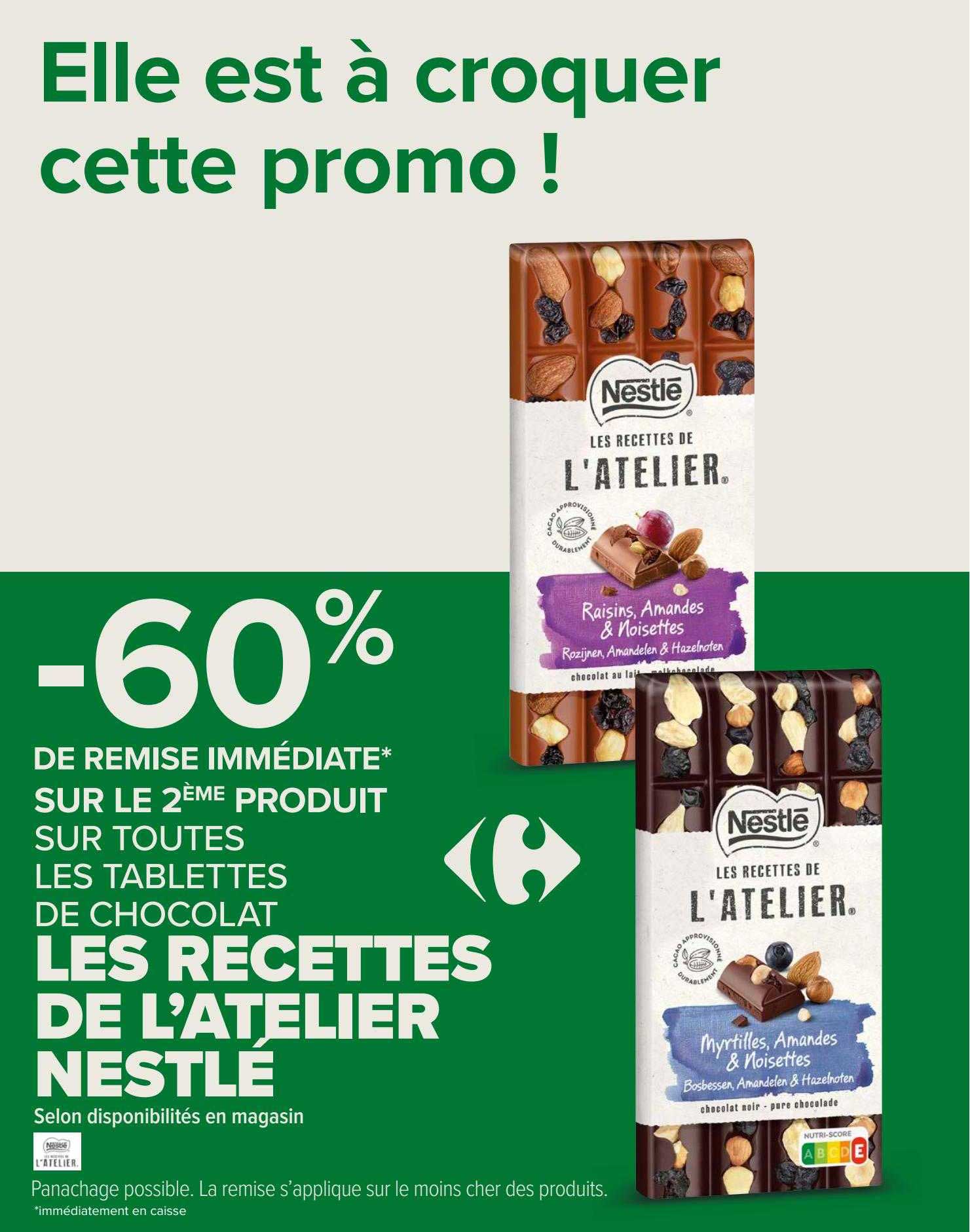 les tablettes de chocolat les recettes de l'atelier nestlé