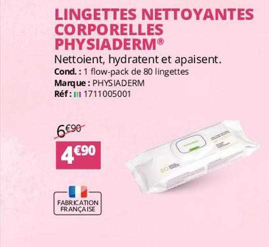 lingettes nettoyantes corporelles physiaderm