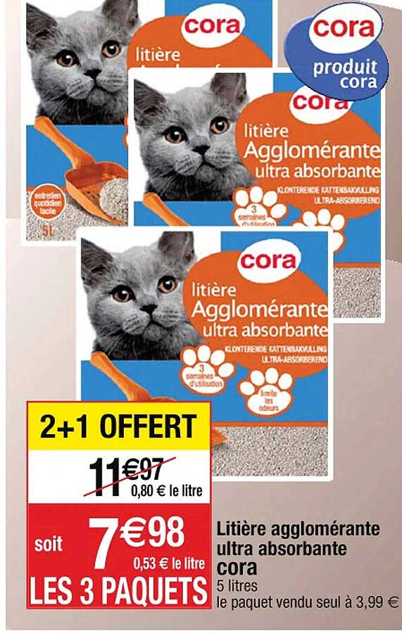 Litiere Agglomerante  Ultra Absorbante Cora