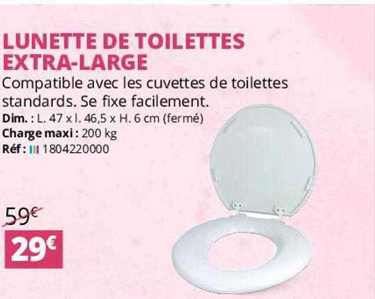 lunette de toilettes extra-large
