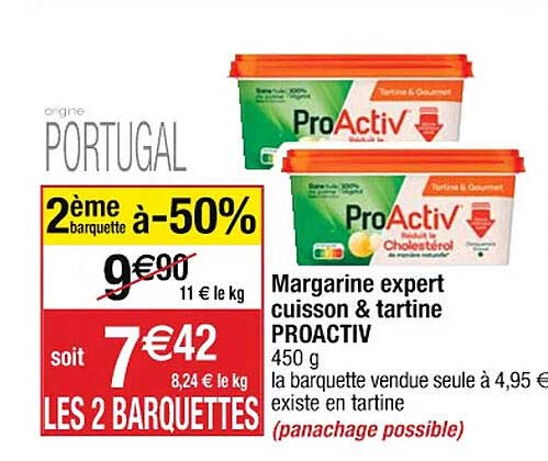 Margarine Expert Cuisson & Tartine Proactiv