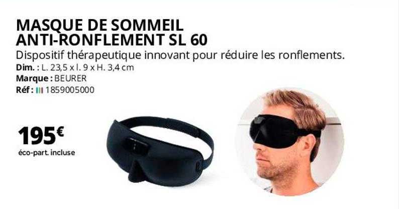masque de sommeil anti-ronflement sl 60 beurer
