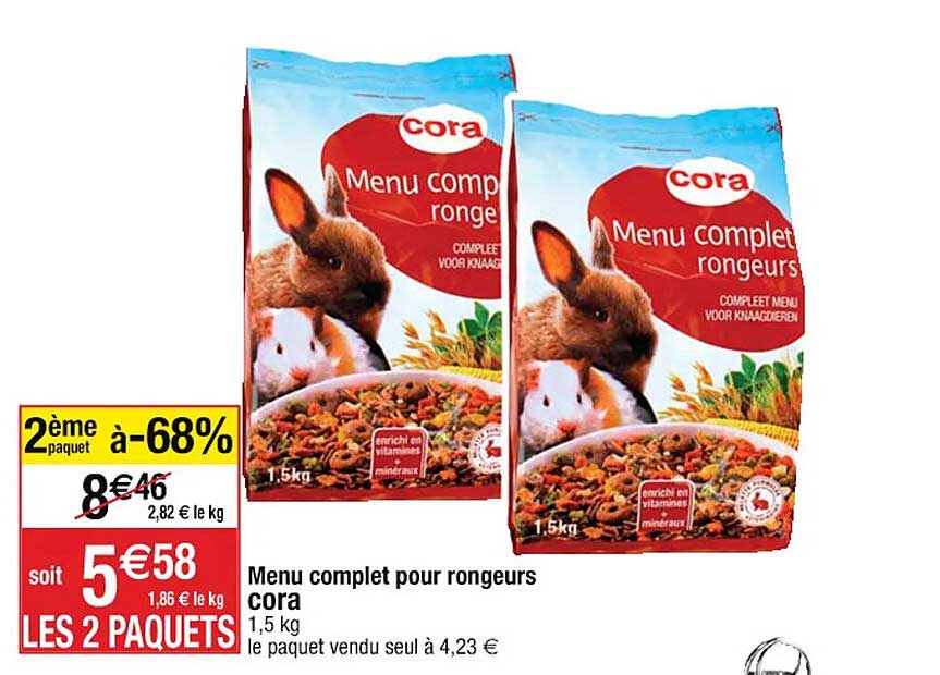 menu complet pour rongeurs cora