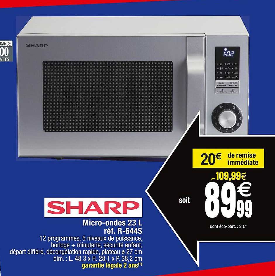 micro-ondes 23l sharp