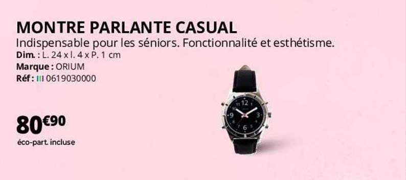 montre parlante casual orium
