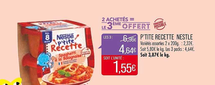 p'tite recette nestlé