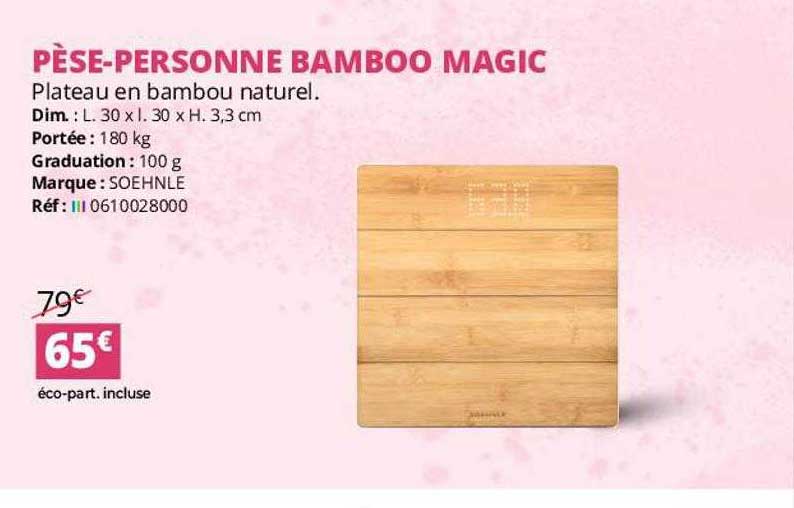 pèse-personne bamboo magic soehnle