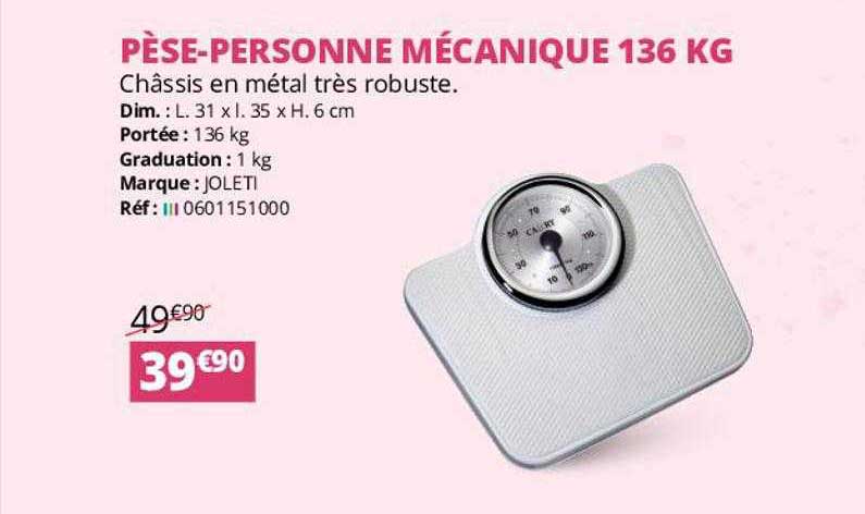 pèse-personne mécanique 136 kg joleti