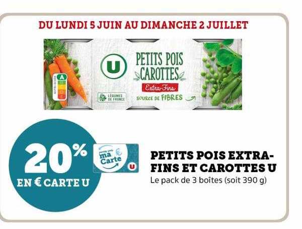 petits pois extra-fins et carottes u