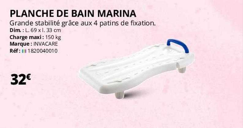 planche de bain marina invacare