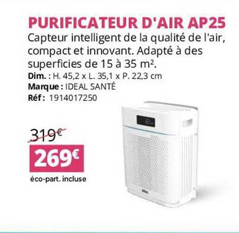 purificateur d'air ap25 ideal santé