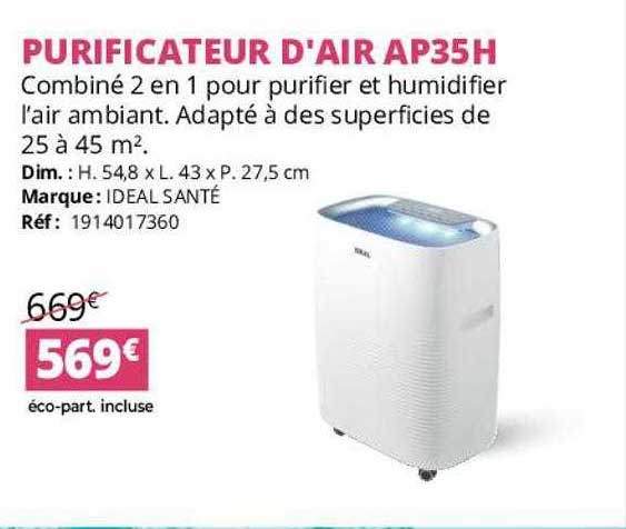 purificateur d'air ap35h ideal santé