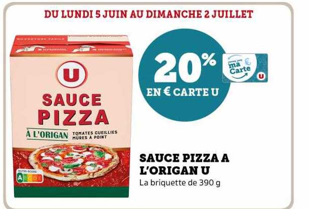 sauce pizza à l'origan u