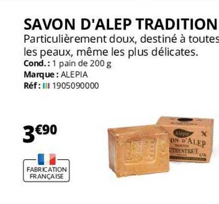 savon d'alep tradition alepia